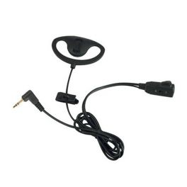 D-Shaped Earpiece with ''PTT'' Mic for Motorola 1-Pin Radios