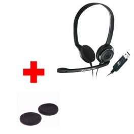 Sennheiser PC 8 USB Headset + Foam Ear Cushion (1 pair)