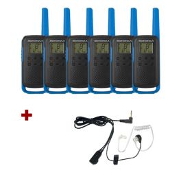 Motorola Talkabout T62 (Blue) Six Pack + Bodyguard Kits 
