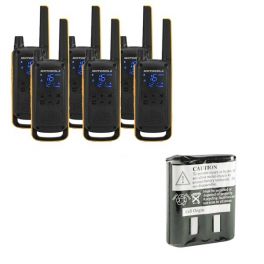 Motorola T82 Extreme Six Pack + Spare Batteries 