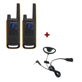 Motorola T82 Extreme Twin Pack + D Shaped Ear Pieces