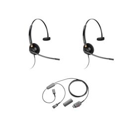 Pack 2 Plantronics EncorePro HW510 Mono + Y Adapter Training Cord