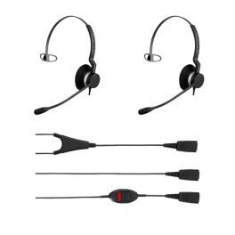 Pack 2 Jabra BIZ 2300 Mono QD Headset +  Training Cable with Mute Button