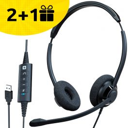 2 Cleyver HC65 headset + 1 free headset