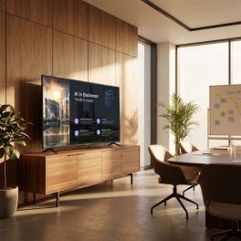 LG PK640S 50 inch UHD TV signage display in office environment