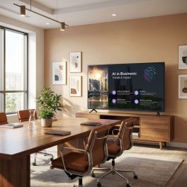 LG PK640S 43 inch UHD TV signage display in an office environment