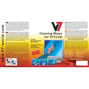  V7 - Screen cleaning wipe 100 units