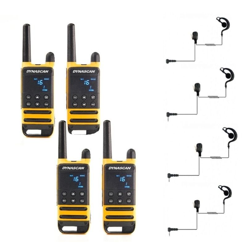 Dynascan P19 + hook earphones 4-pack