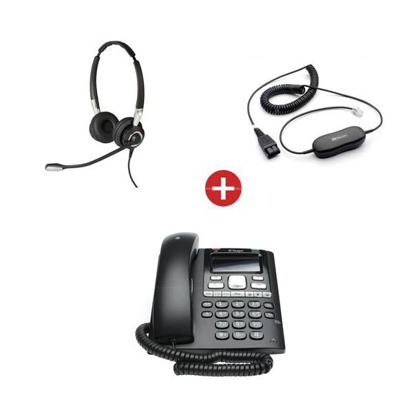 BT Paragon 650 Phone + Jabra BIZ 2400-II Duo Headset + QD Cable