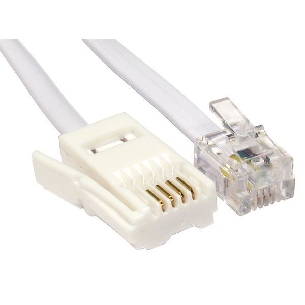 Standard Telephone Line Cable - White