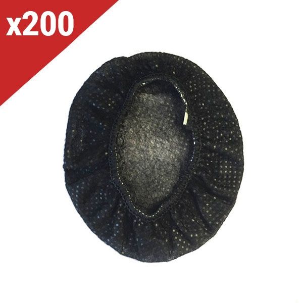 200 Hygienic Cotton Headset Covers (Black)