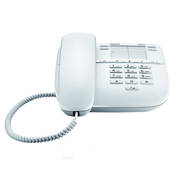 Gigaset DA310 Analogue Desktop Phone - White