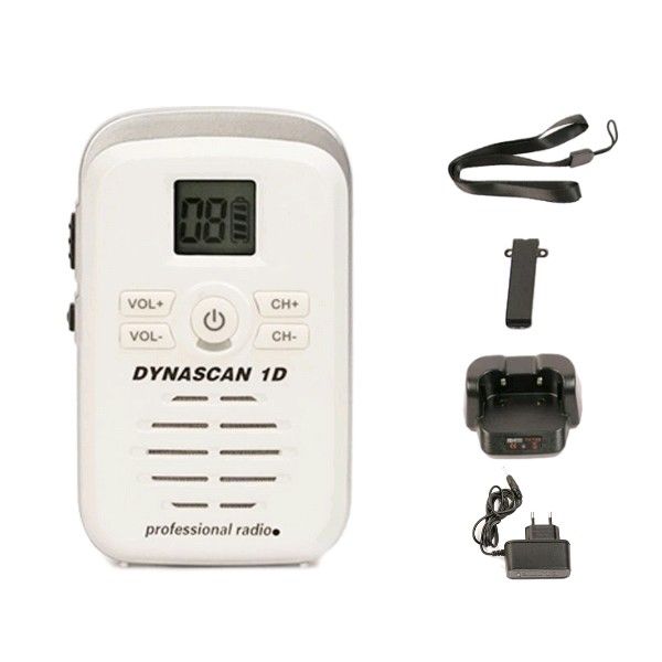 Dynascan 1D PMR446 Walkie Talkie - White