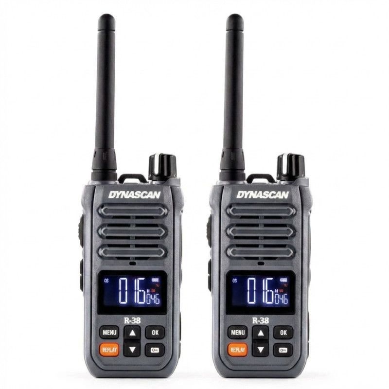Set of 2 PMR446 Dynascan R38 walkie-talkies