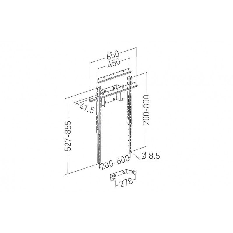 Erard VESA portrait monitor mount 600x800