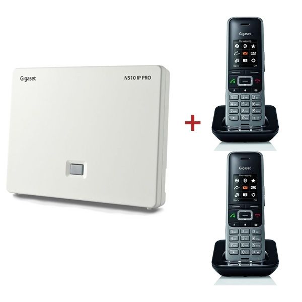 Gigaset N510 IP Pro DECT Base Station + 2 S650H Pro DECT Handsets