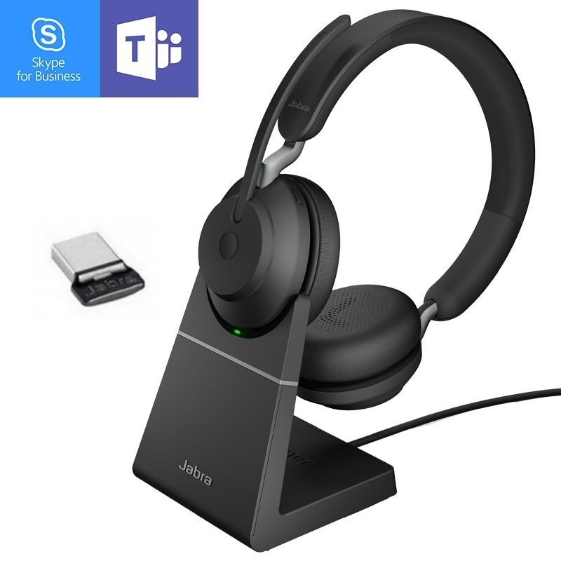 Jabra Evolve2 65 MS Stereo USB-C with Charging Stand - Black 
