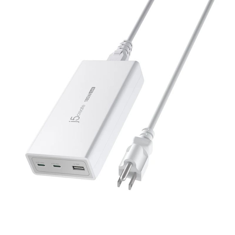 J5create JUP37185W 185W GaN PD 3.1 USB-C 3-Port Charger