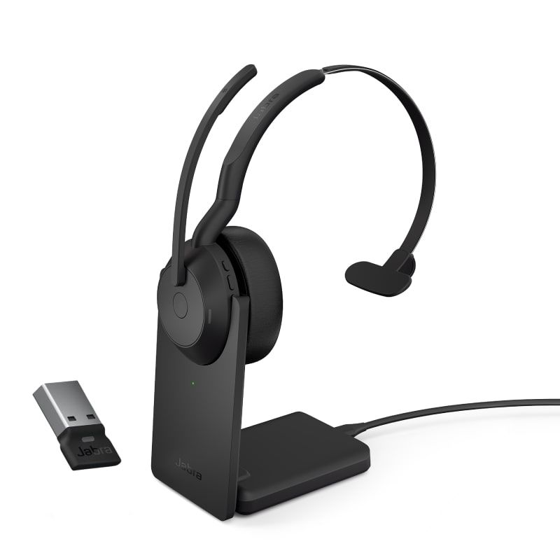 Jabra Evolve2 55 Link380 USB-A UC Mono with Charging Stand