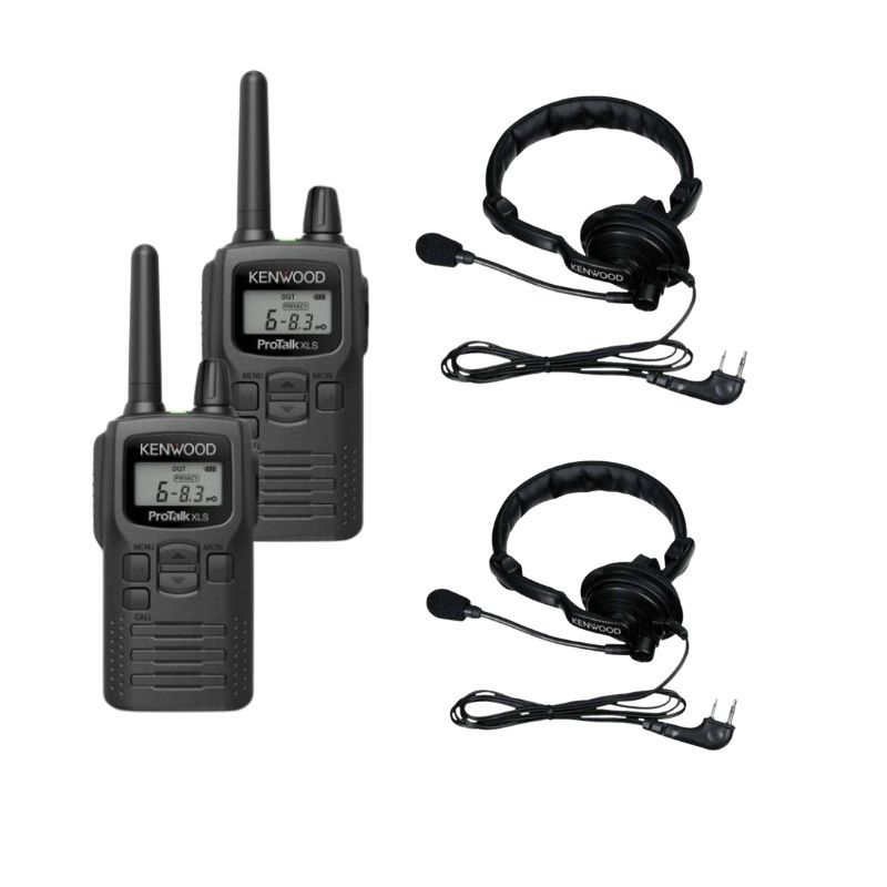 Pack 2x Kenwood PKT-300E + 2x Lightweight Headset with Overhead Band