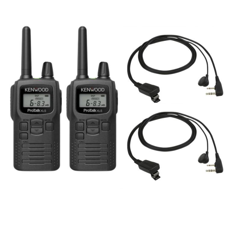 Pack 2x Kenwood PKT-300E + 2x Clip microphone with earpiece
