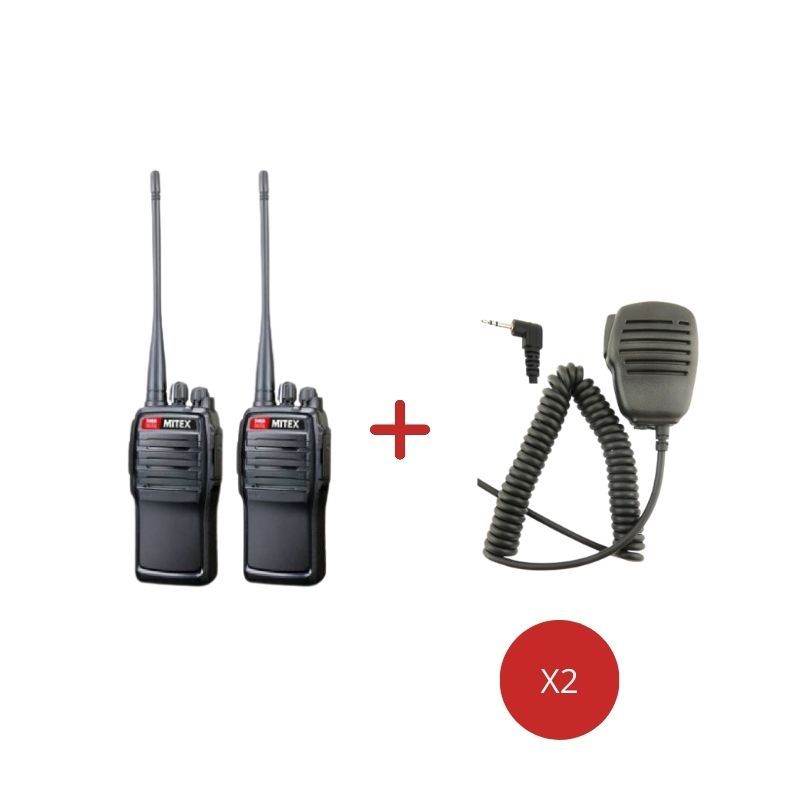 Mitex General DMR UHF Twin Pack + Speaker Mics