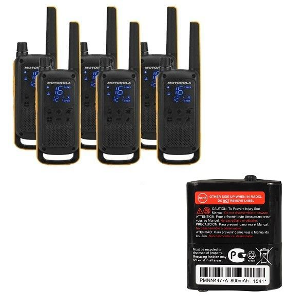 Motorola T82 Extreme Six Pack + 6 x Spare Batteries