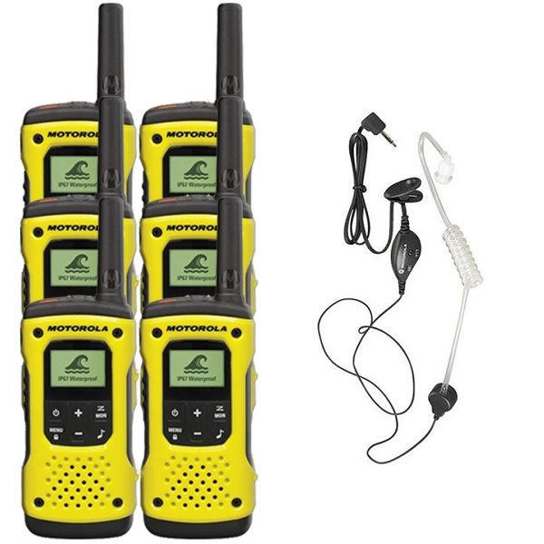 Motorola T92 Six-pack and 6 Surveillance Earpieces