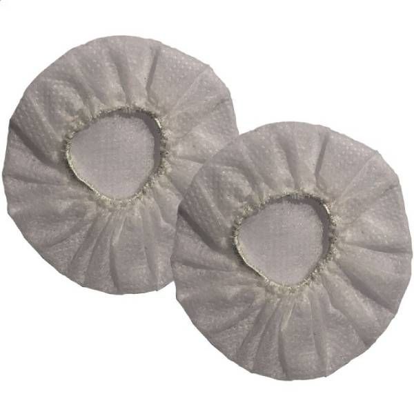 Disposable white ear pads - 1 pair