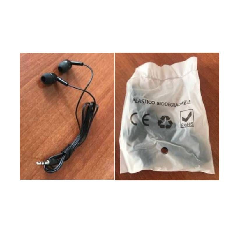 Disposable earphones for guided tours