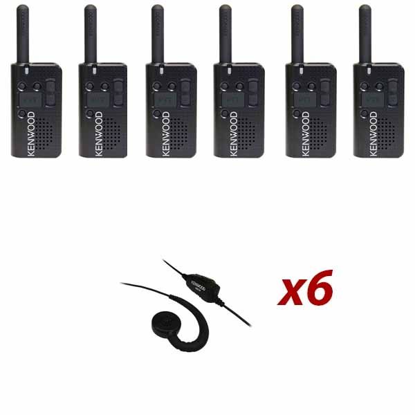 Kenwood PKT-23 Six Pack with 6 KHS-34 Ear Buds