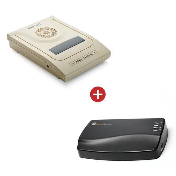Orchid Telecom PBX 207 2-Line Telephone System + MOH1 Music on Hold Unit
