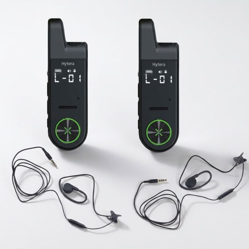 Pack of 2 Hytera Mini S1s + 2 BM11 headsets