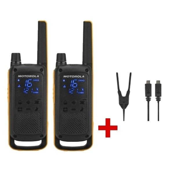 Motorola T82 EX Twin Pack + Y-cable USB Charger 