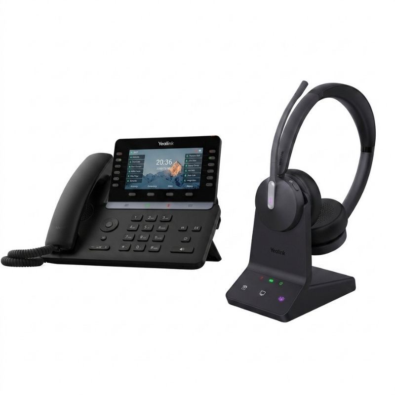 Yealink T85W IP Phone Bundle + Yealink WH64 Duo Headset