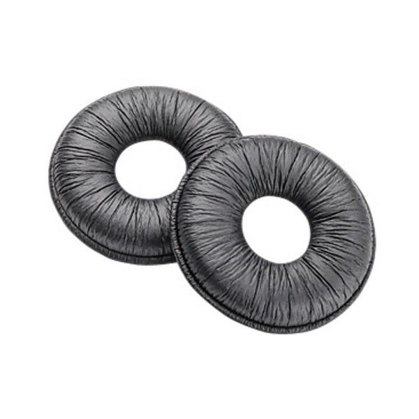 Leatherette Ear Cushions for Plantronics, Jabra and Sennheiser Headsets (2 Pack)