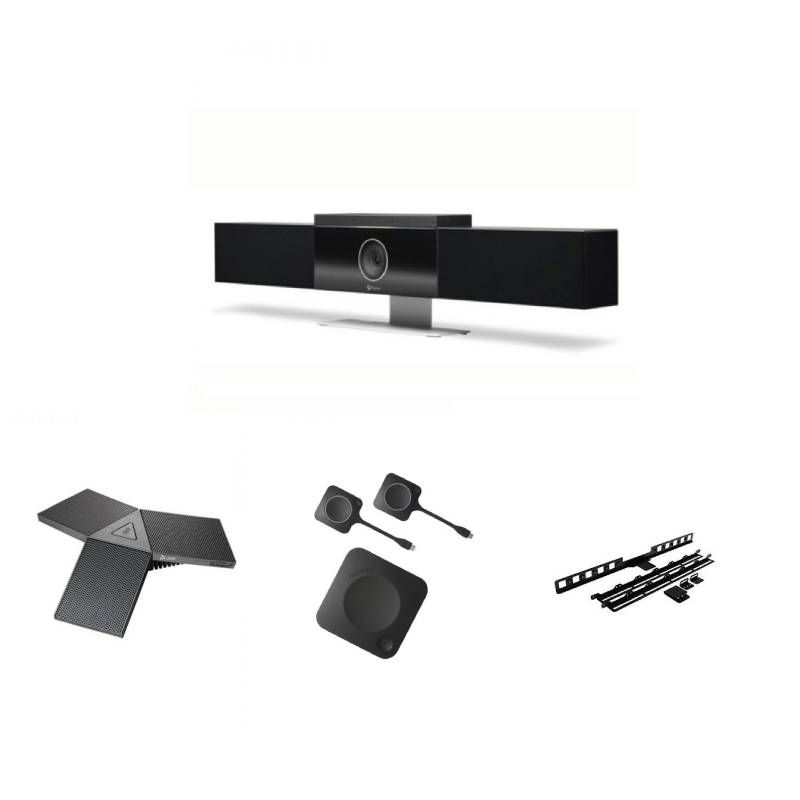 Pack Poly Studio + Microphones + ClickShare + Mounting Bracket