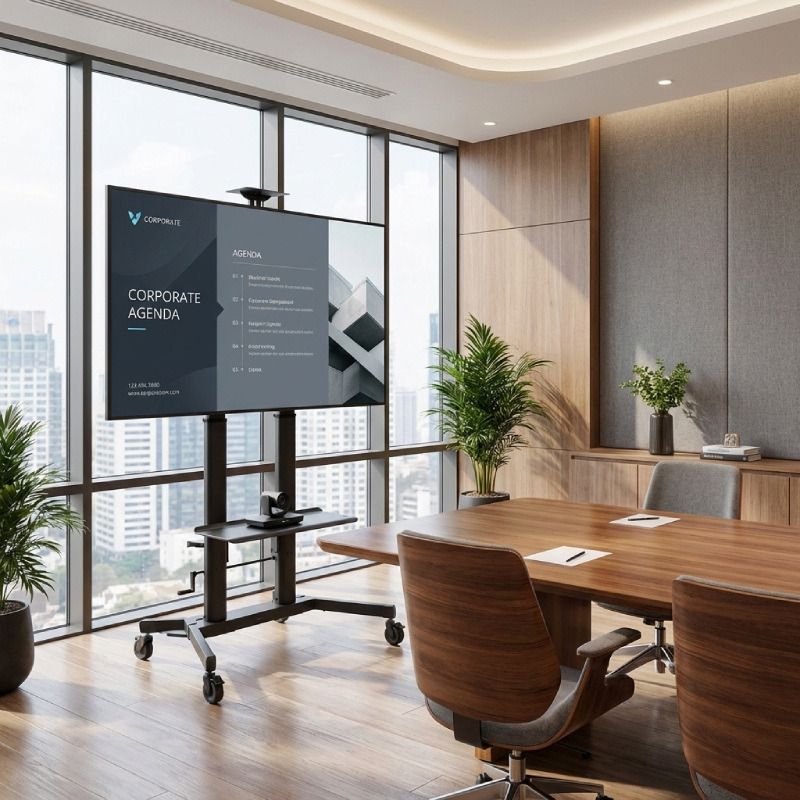 Pack Samsung QBC 75-inch 4K Display + Vision VFM-F26 mobile stand