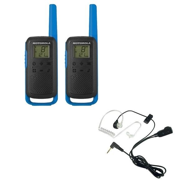 Motorola Talkabout T62 (Blue) Twin Pack +  Bodyguard Kits