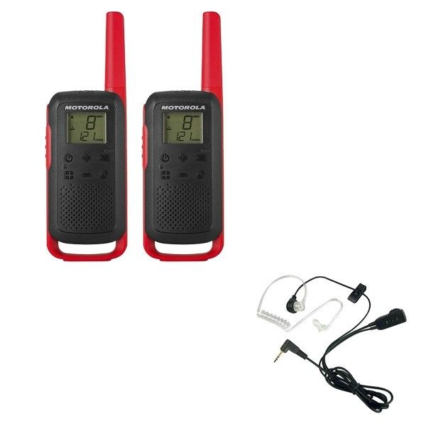 Motorola Talkabout T62 (Red) Twin Pack +  Bodyguard Kits