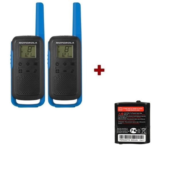 Motorola Talkabout T62 (blue) and Two Spare batteries