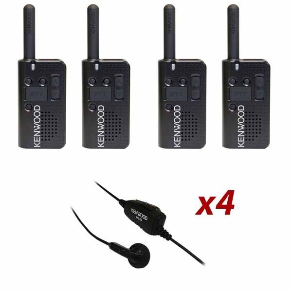 Kenwood PKT-23 Quad pack with 4 KHS-33 Ear Buds