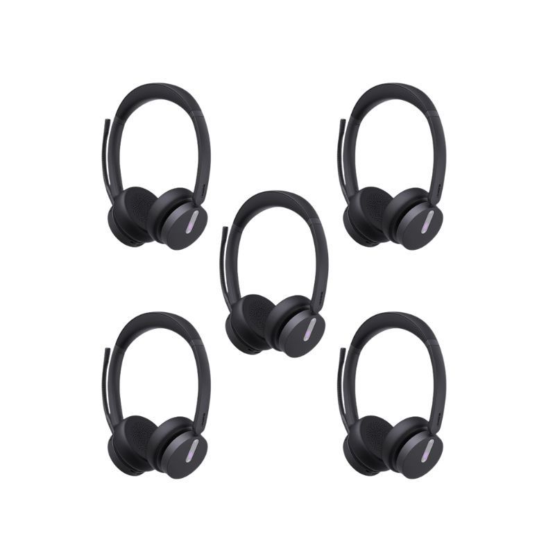 Pack of 5 Yealink WH64 Duo MS wireless headsets