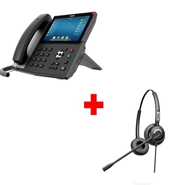 Fanvil X7 Deskphone + Fanvil HT202 Headset Bundle