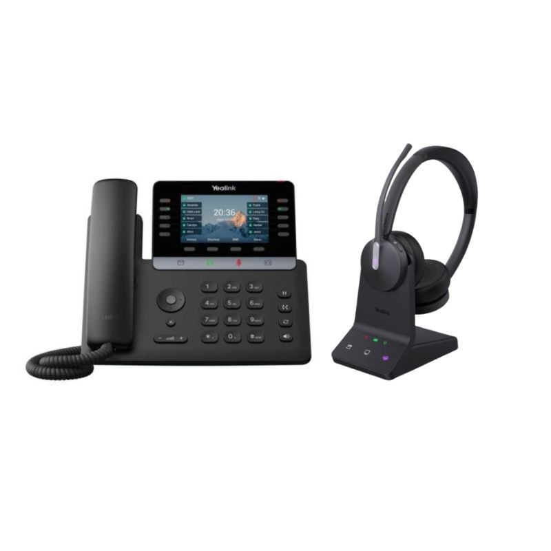 Yealink SIP-T74W IP-Telefon & WH64 Duo DECT-Headset