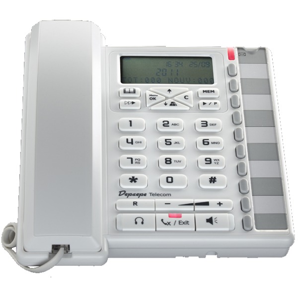 Depaepe Premium 300 Analogue Desktop Phone (White)