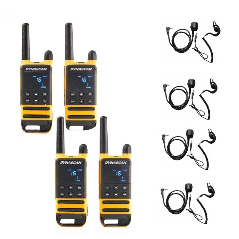Dynascan P19 + interchangeable hook earphones 4-Pack