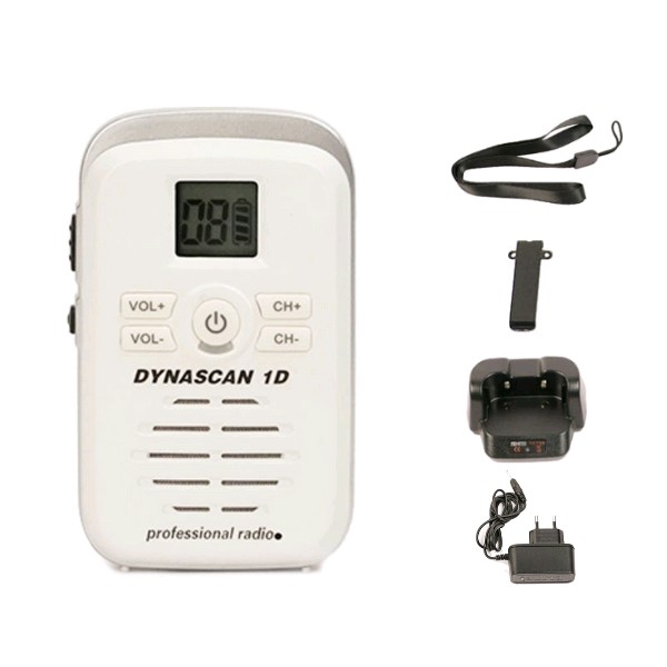 Dynascan 1D PMR446 Walkie Talkie - White