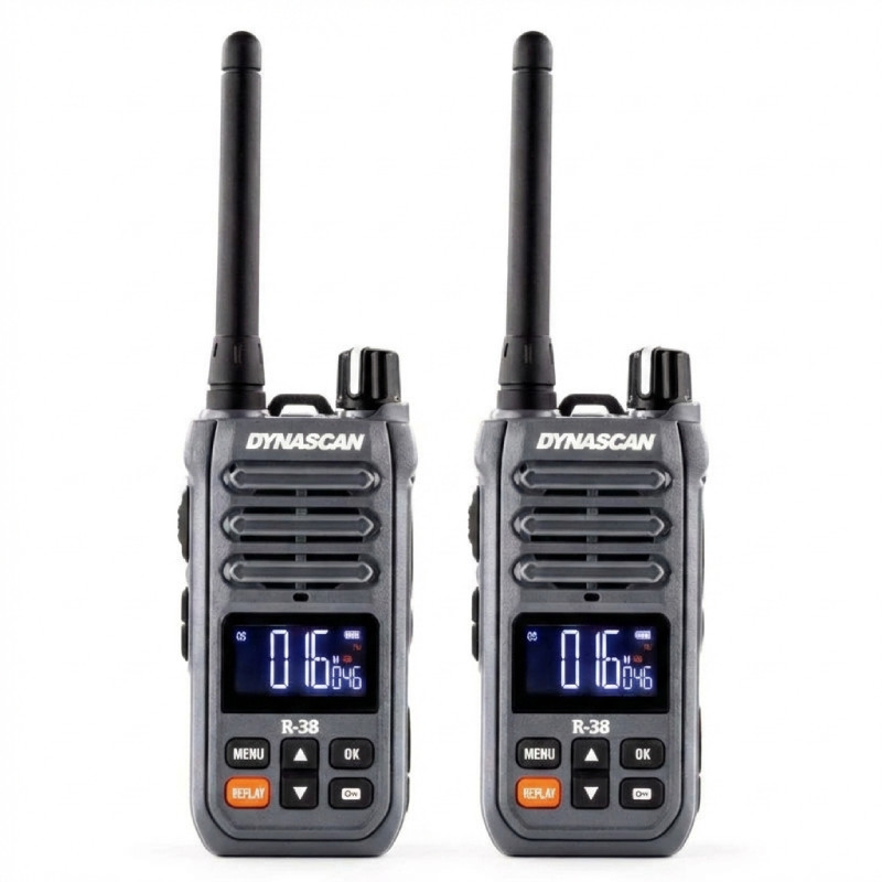 Set of 2 PMR446 Dynascan R38 walkie-talkies