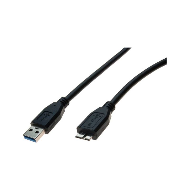 USB-A to micro B 3.0 cable, black